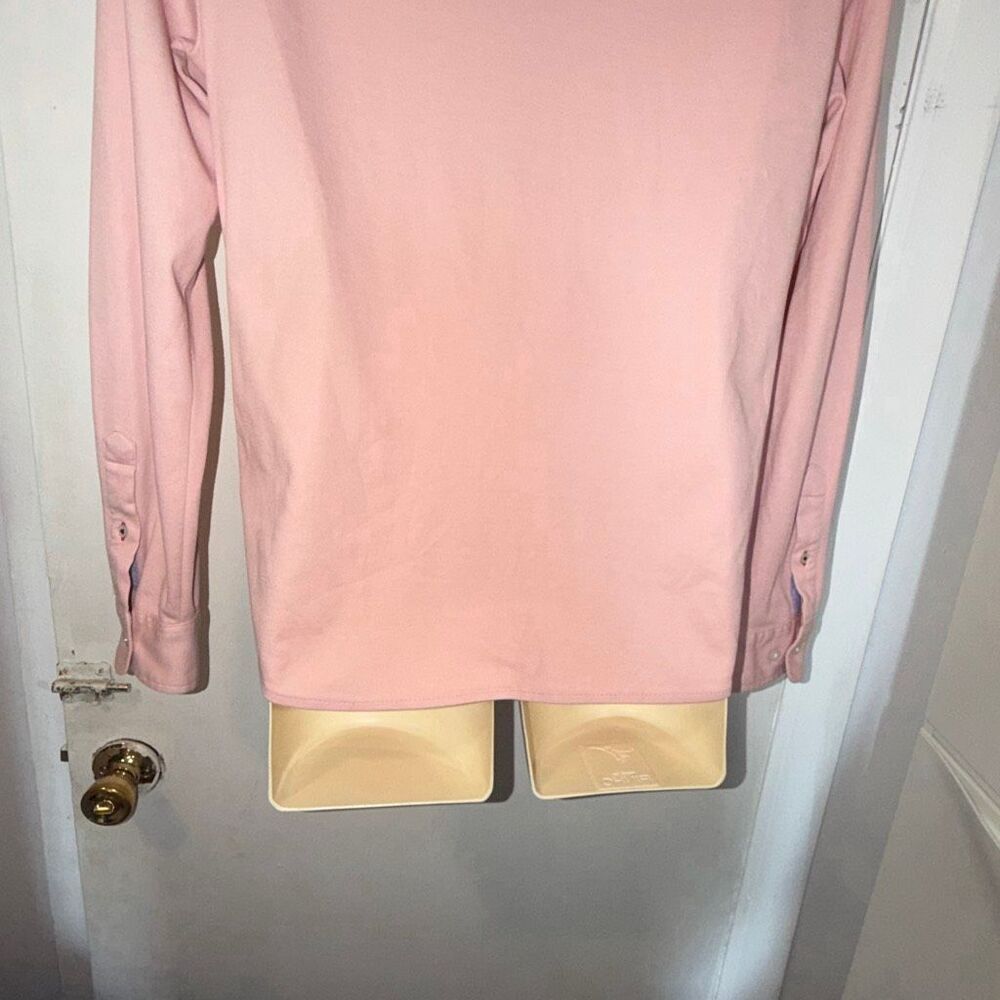 TOMMY HILFIGER Pink Slim Fit Long Sleeve Button up Pique Shirt-M - Picture 6 of 9